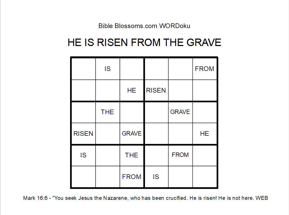 6x6 WORDoku Puzzle 1 preview